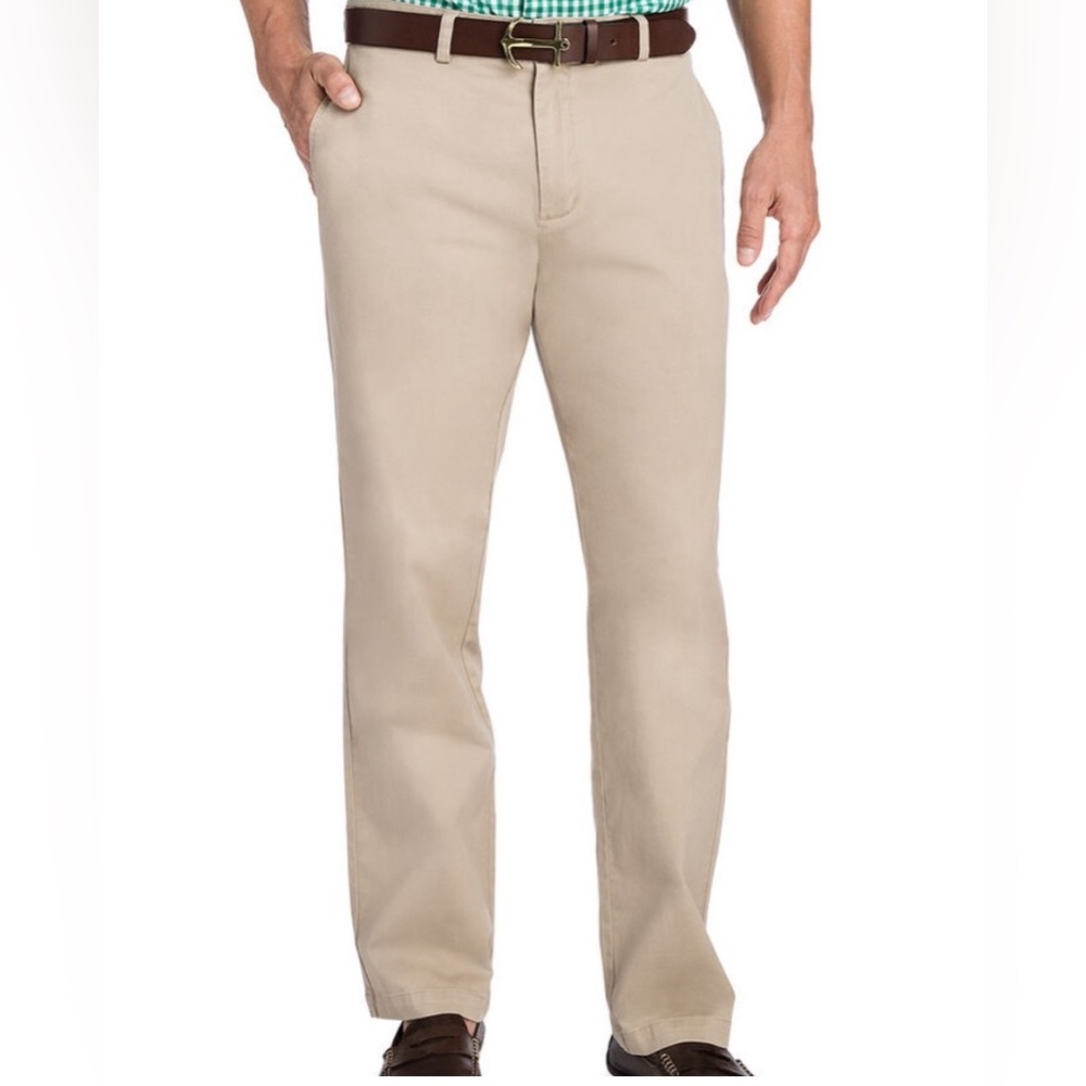 Vineyard Vines Men's Flat Front Stone Color Straight Leg Club Pant - W35